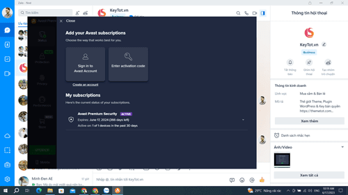 Avast Premium Security 2025 - KEY TỐT khach hang avast