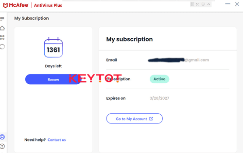 McAfee AntiVirus Plus 2025 - KEY TỐT khach hang mcafee